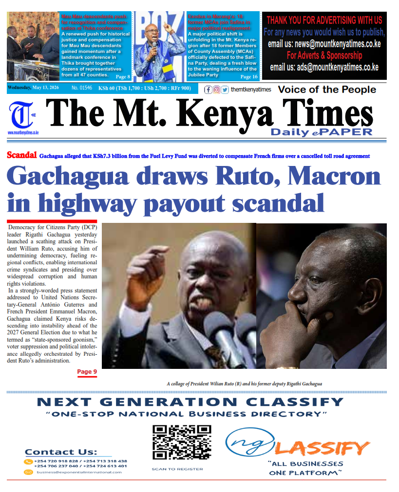 May 13, 2026 The Mt Kenya Times ePAPER_001