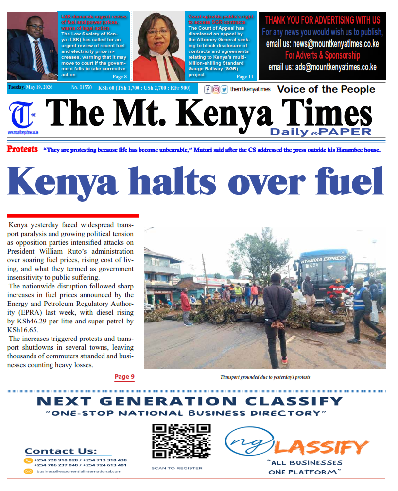 May 19, 2026 The Mt Kenya Times ePAPER_001