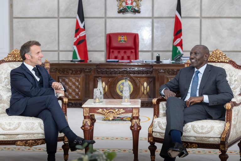 President William Ruto and French President Emmanuel Macron