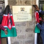 Prime Cabinet Secretary Musalia Mudavadi with Ahadi Trust CEO Stanley Kamau during the opening of the archive on Monday.