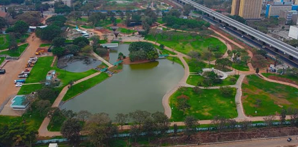 Airview of Uhuru Park.