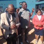 Apostle Mapurazi left, Tapiwa Muganhu in the middle, Mrs Muganhu on the right