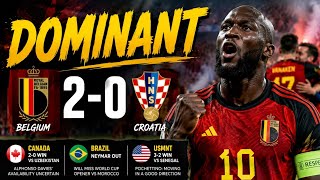 Belgium underlined their credentials with a clinical 2-0 victory over Croatia