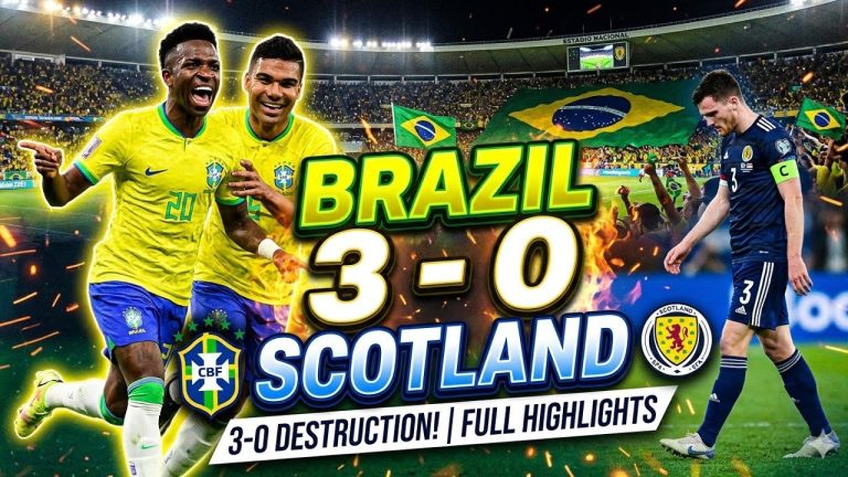 Brazil overpower Scotland in commanding 3-0 victory