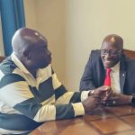 DCP leader Rigathi Gachagua receiving former Gatundu North Member of Parliament Francis Kigo Njenga.