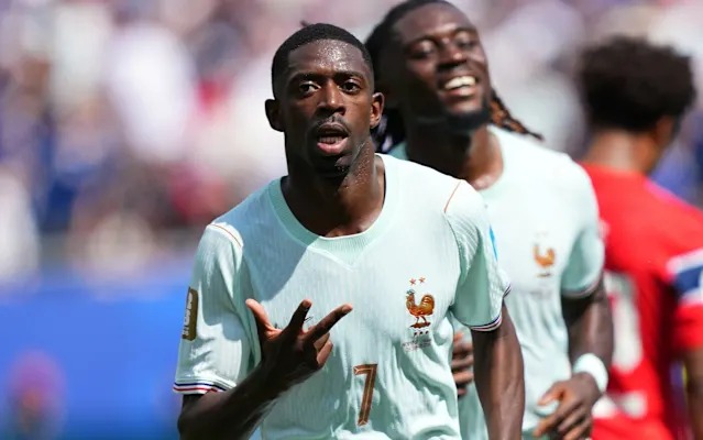 Dembélé's 32-minute hat-trick fires France past Norway to top Group I
