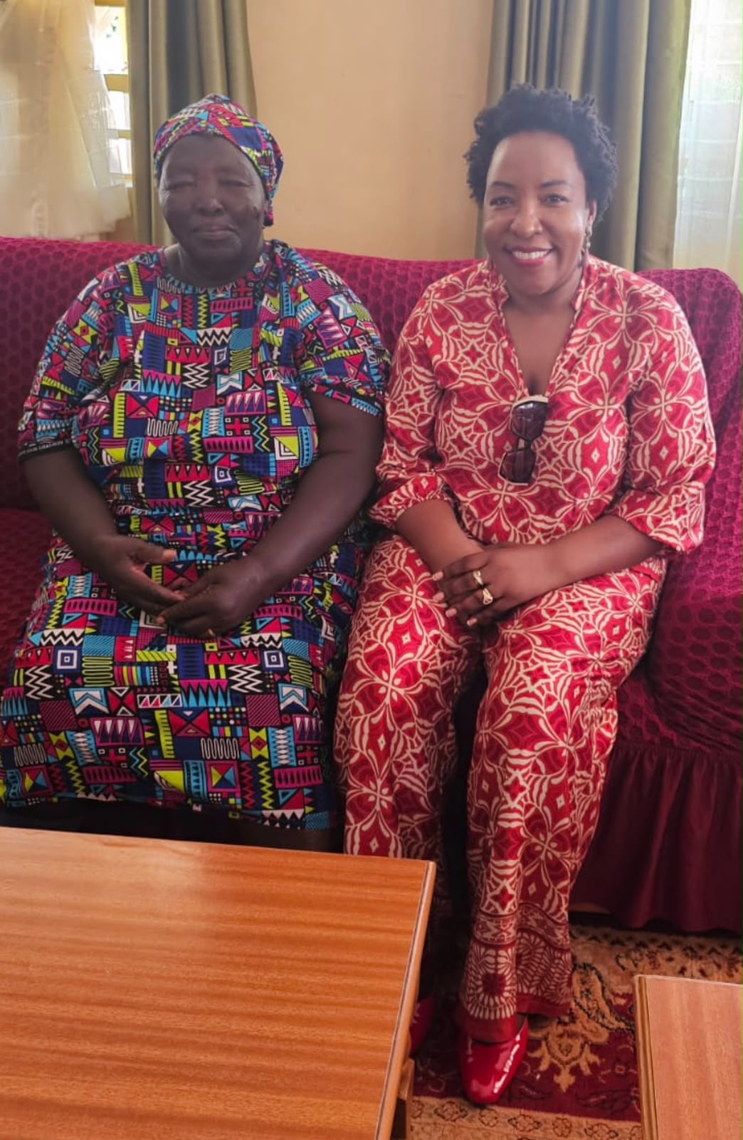 Dr Agnes Kagure with her mother in a past photo.