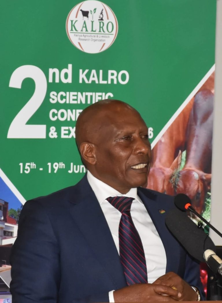 Dr Thuo Mathenge addressing the forum yesterday.