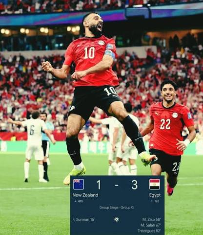 Egypt end 92-year wait with historic 3-1 comeback win over New Zealand