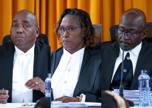 Justice Antony Mrima, Justice Frida Mugambi, and Justice Okumu Ogolla