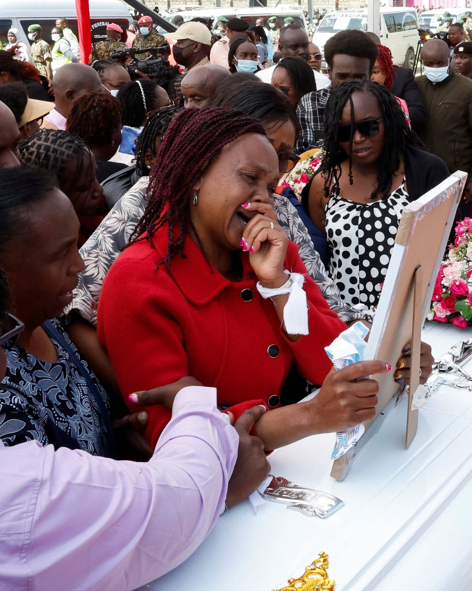 Mourners gather at Gilgil Stadium on Friday, 12 June 2026, for the national send-off.
