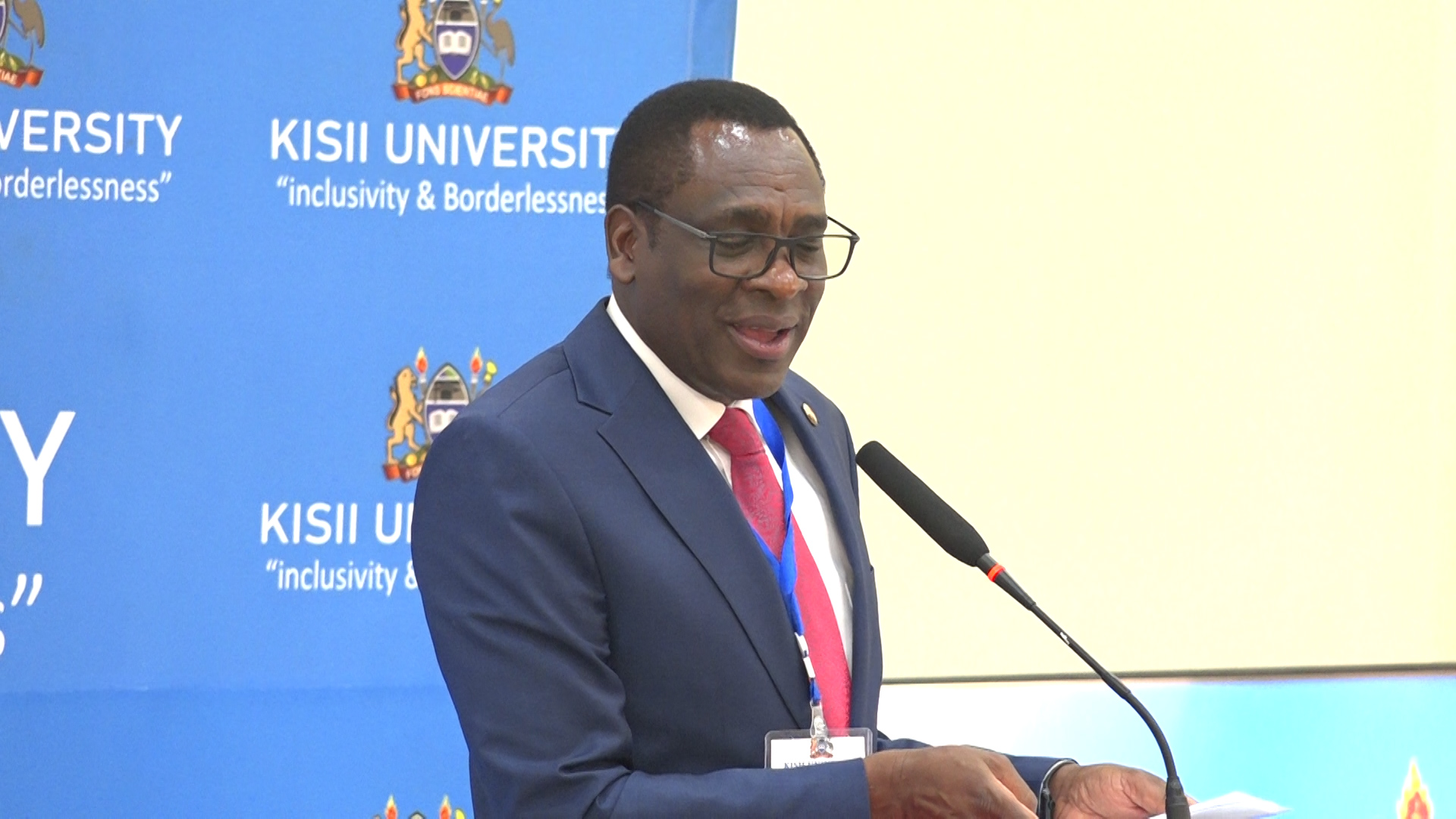Prof. Nathan Ogechi Speaking during the opening of the 3rd International Multi-Disciplinary conference highlighted the importance of strengthening research capacity in Kenyan universities. Photo/Elizabeth Angira