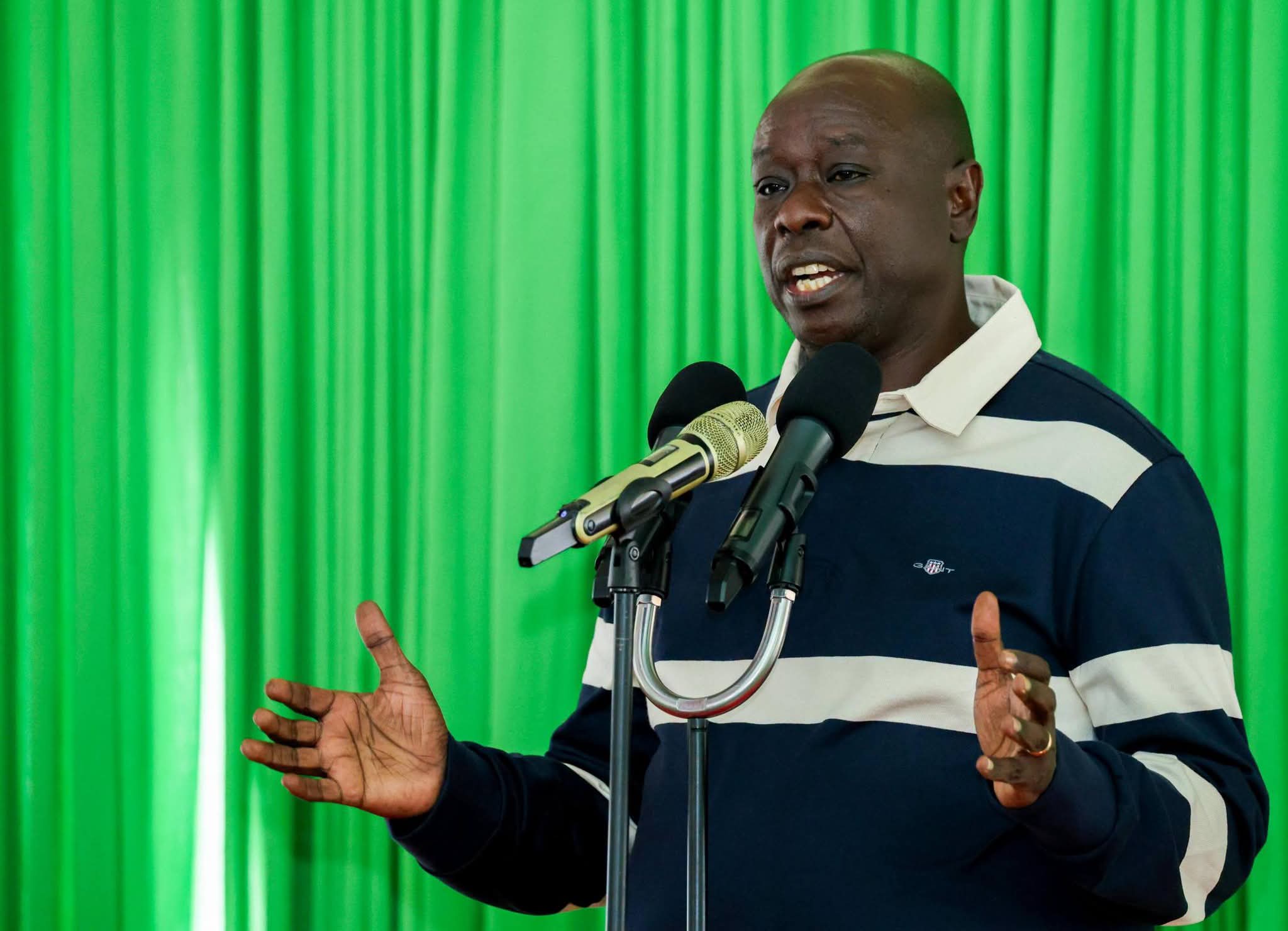 Rigathi Gachagua addressing aspirants from Nyeri county last week.