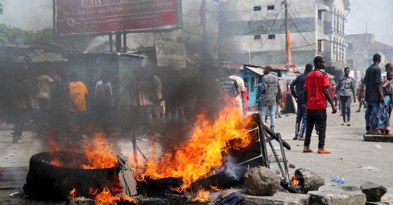 Security forces fire tear gas and live rounds as thousands converge on parliament in Kinshasa to oppose amendments that could hand President Tshisekedi a third term