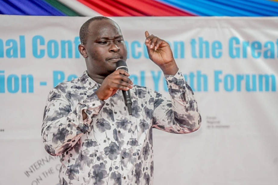 Tharaka Nithi County Youth President Mr Eric Mwenda and the National Youth Council presidential contender.