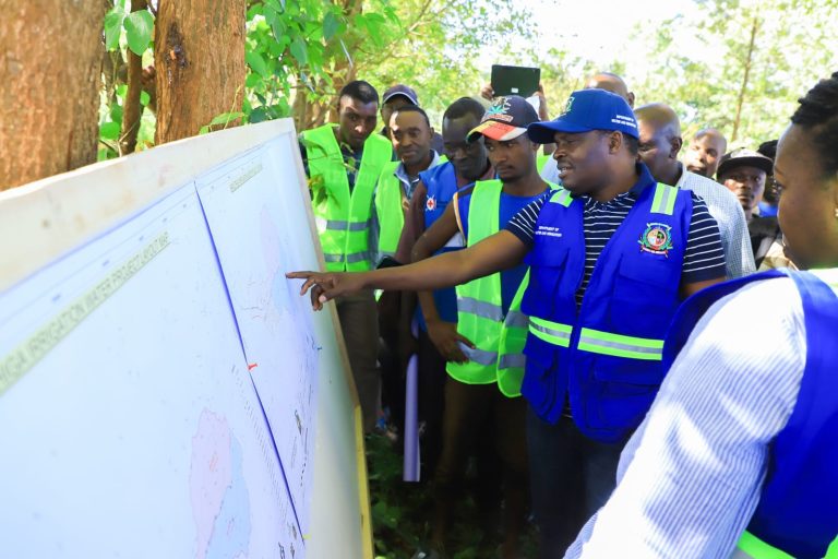 Tharaka Nithi Governor Muthomi Njuki during launch of Kamuthiga Irrigation Water Project