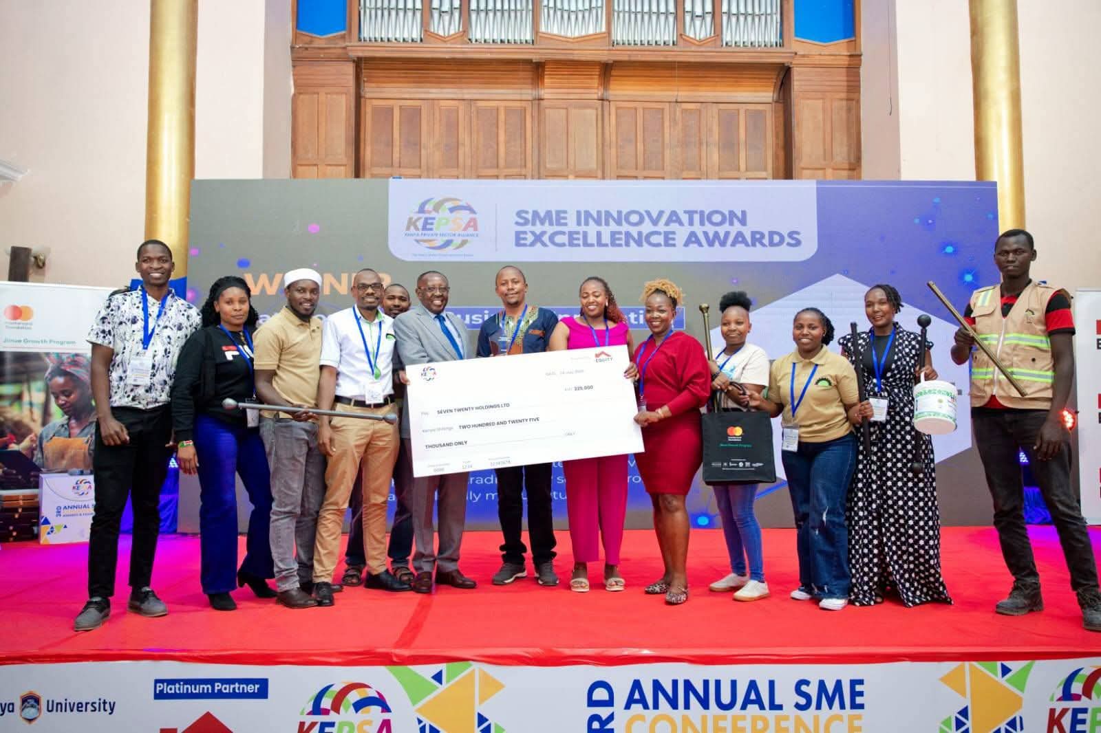 Among those receiving the prestigious Imara Business Innovation Award at the KEPSA 3rd Annual SME Conference