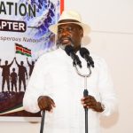 CS Geoffrey Ruku addresses youths during an engagement organised by the Mount Kenya East Youth Association.