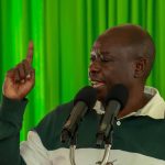 DCP leader Rigathi Gachagua addressing party supporters from Othaya on Monday.