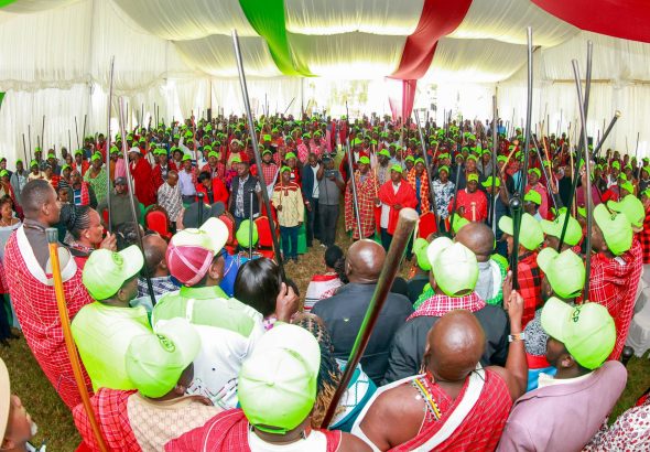 Democracy for the Citizens Party leader Rigathi Gachagua with delegation from Narok and Kajiado counties..