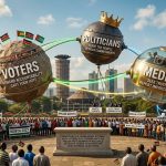 Democracy’s three-body system