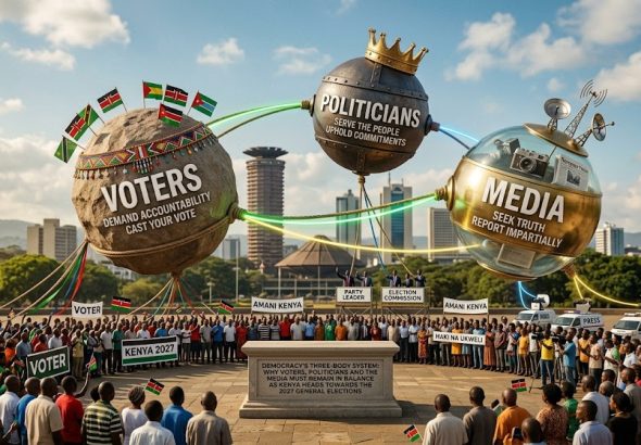 Democracy’s three-body system
