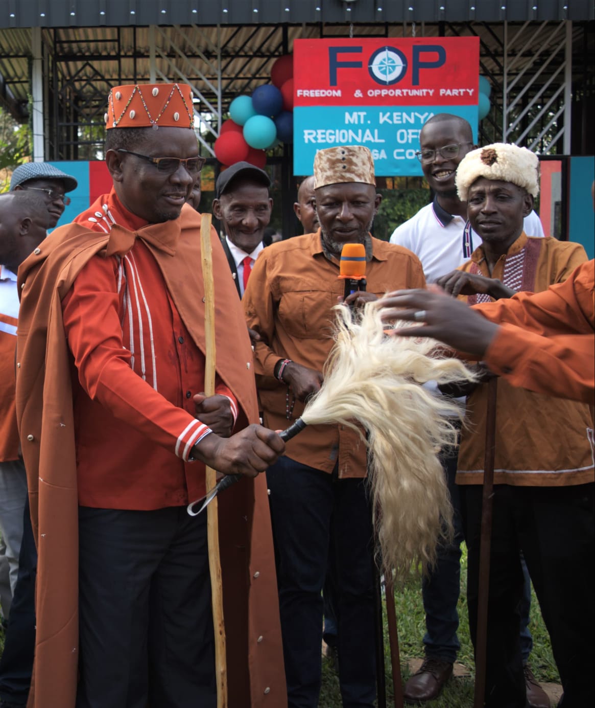 Freedom and Opportunity Party (FOP) Presidential aspirant Onyango Oloo (left)