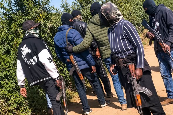 Hooded men in Ol Kalou