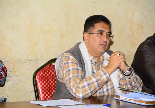 Imenti North MP Rahim Dawood Listens to Residents at Kinoru during a public participation forum.