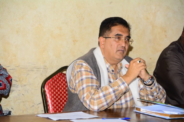 Imenti North MP Rahim Dawood Listens to Residents at Kinoru during a public participation forum.