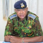Imenti North Sub-county Police Commander Ambrose Kyalo adresses the press