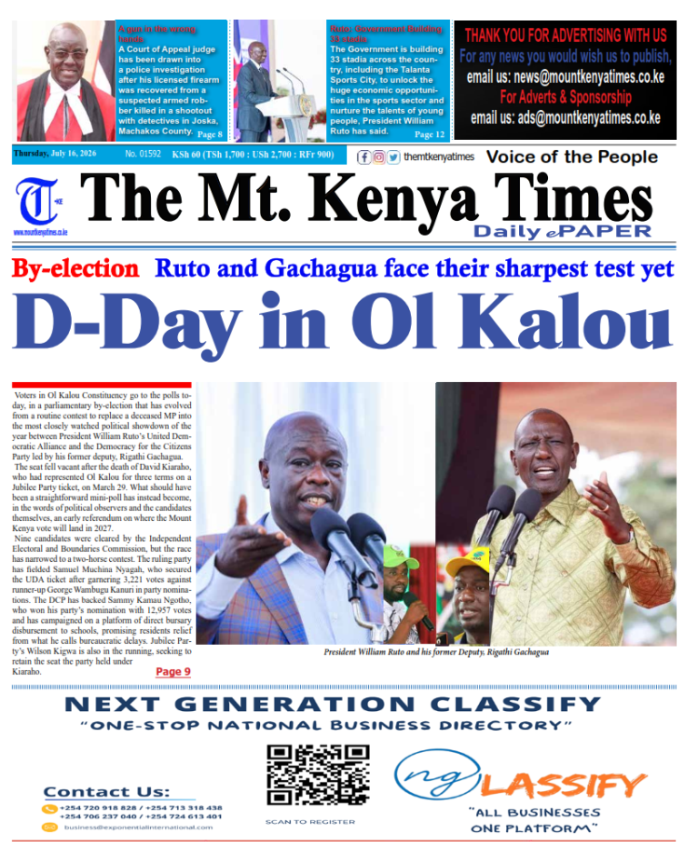 July 16, 2026 The Mt Kenya Times ePAPER_001