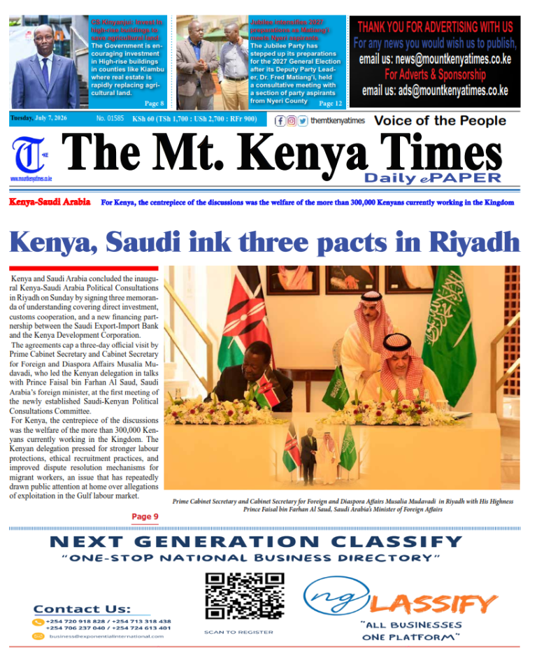 July 7, 2026 The Mt Kenya Times ePAPER_001
