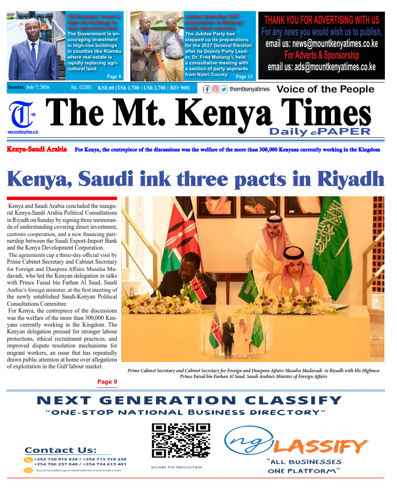 July 7, 2026 The Mt Kenya Times ePAPER_001