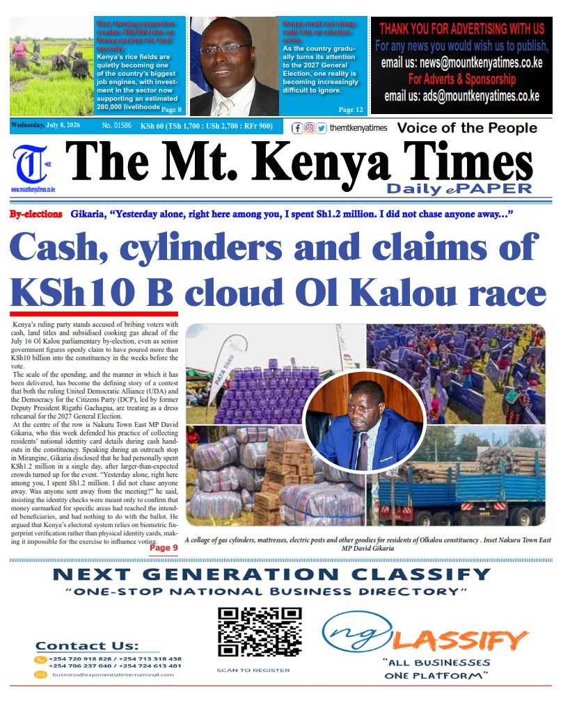 Mt Kenya Times ePAPER July 8, 2026