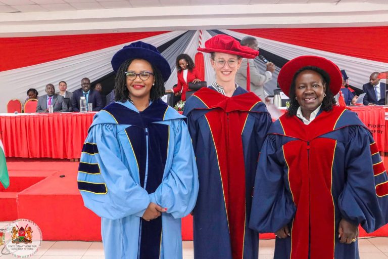 Roseline Kathure Njogu, Principal Secretary for Diaspora Affairs (L)