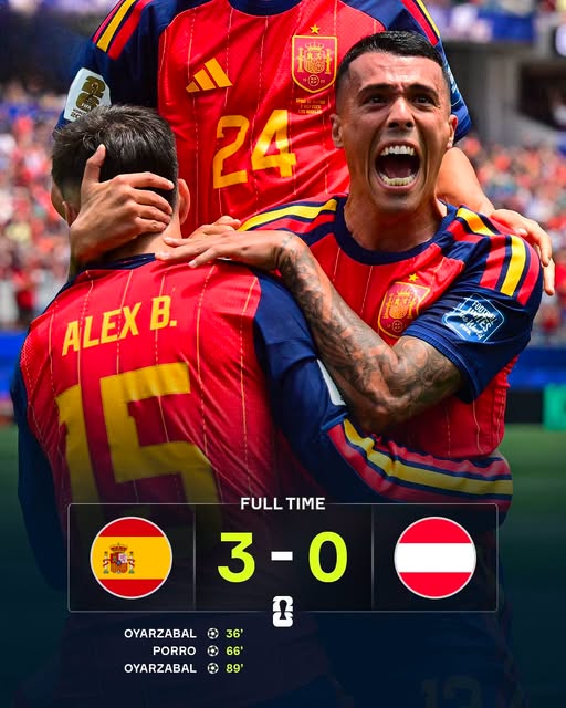 Spain's clinical 3-0 win ends Austria's World Cup run
