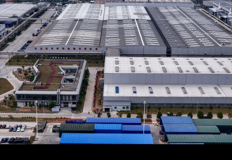 An aerial view of BYD's largest battery production base, Nanning Fudi Battery Co., Ltd., in Nanning, Guangxi Zhuang Autonomous Region, China