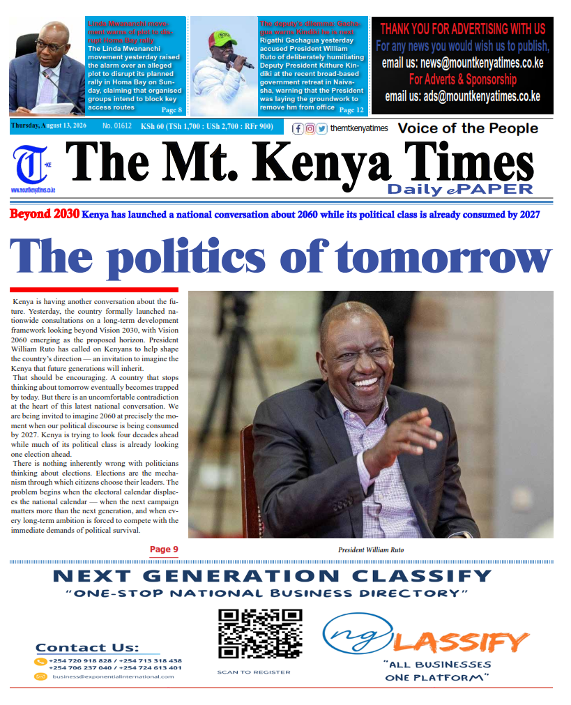 August 13, 2026 The Mt Kenya Times ePAPER_001