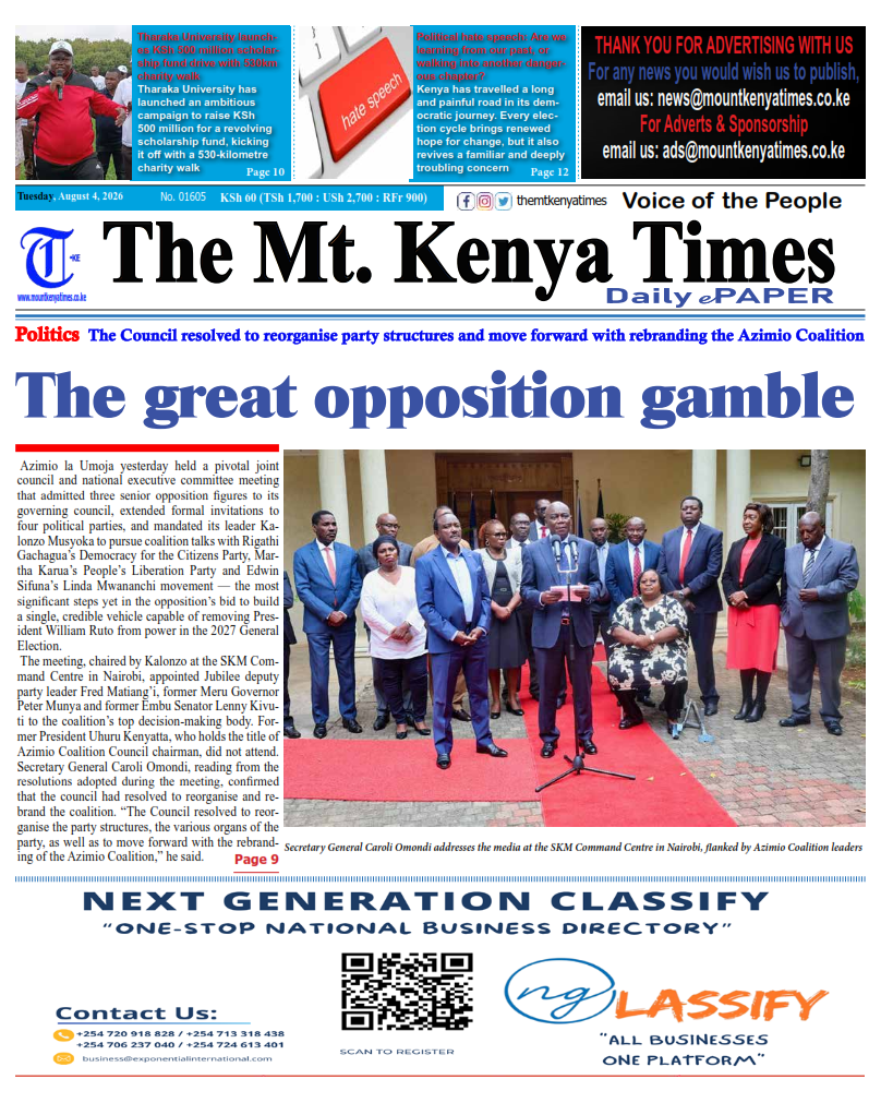August 4, 2026 The Mt Kenya Times ePAPER_001