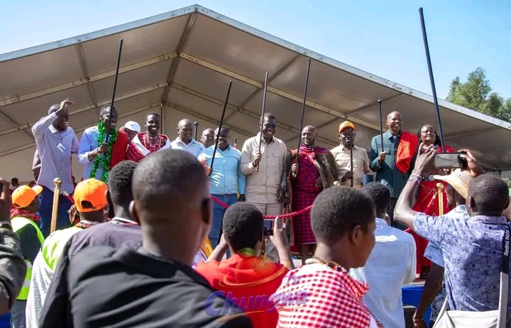 Cabinet Secretary Opiyo Wandayi's joins Stephen Letoo for an educational empowerment programme in Oldanyati