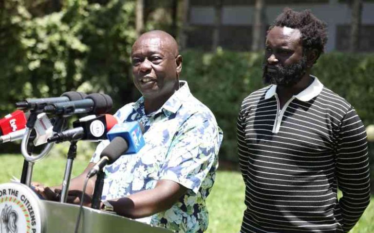 Democracy for the Citizens Party leader Rigathi Gachagua and Nyandarua Senator John Methu