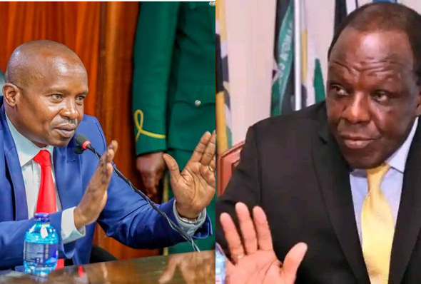 Deputy President Prof. Kithure Kindiki and Cooperatives and MSMEs Cabinet Secretary Wycliffe Oparanya.