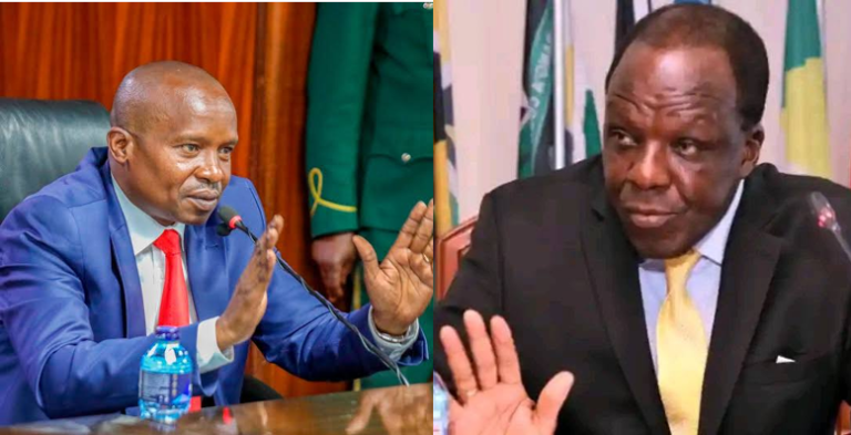 Deputy President Prof. Kithure Kindiki and Cooperatives and MSMEs Cabinet Secretary Wycliffe Oparanya.