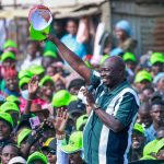 Former Deputy President Rigathi Gachagua in Narok County at Nairakia-Enkare town