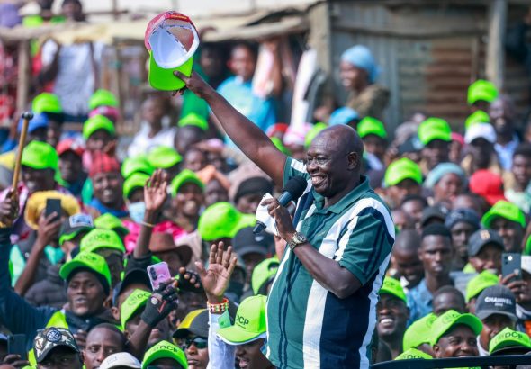 Former Deputy President Rigathi Gachagua in Narok County at Nairakia-Enkare town