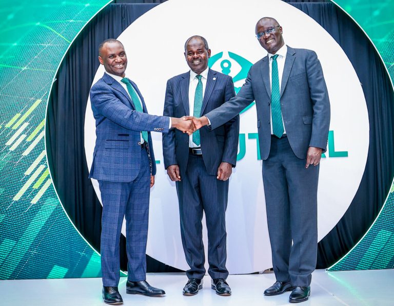 From left, Isaiah Gakonyo, Chief Operating Officer, Dr. Habil Olaka (EBS), Chairman and Non-Executive Director, and Arthur Oginga