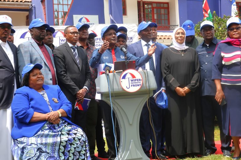 Kalonzo Musyoka unveiling the new Wiper leadership