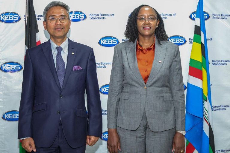 Kenya Bureau of Standards Managing Director Esther Ngari with Indonesian Ambassador Witjaksono Adji