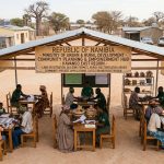 Residents of Kavango East Region gather at a Ministry of Urban & Rural Development planning hub in Namibia